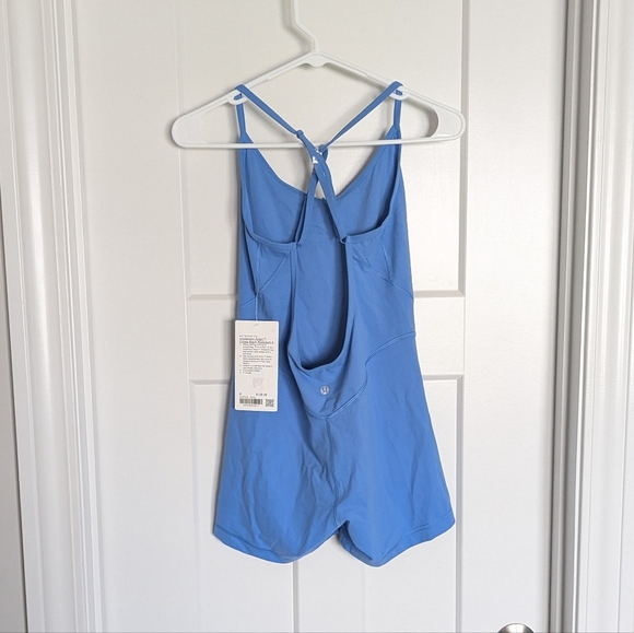 Lululemon NWT Align Cross-back Bodysuit 4" - Pool Party Blue sz 8 - Picture 2 of 6